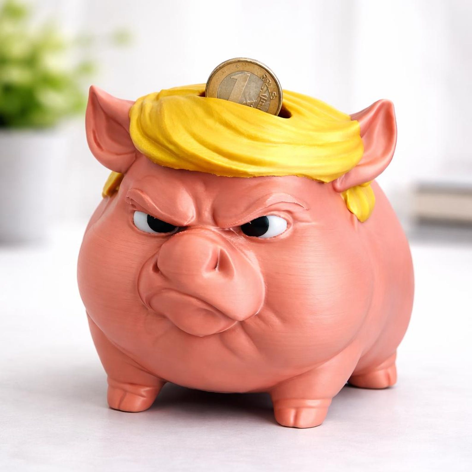 Sparschwein DONALD T. 3D-Druck Deko Geschenk f�r Erwachsene witzig und provokant